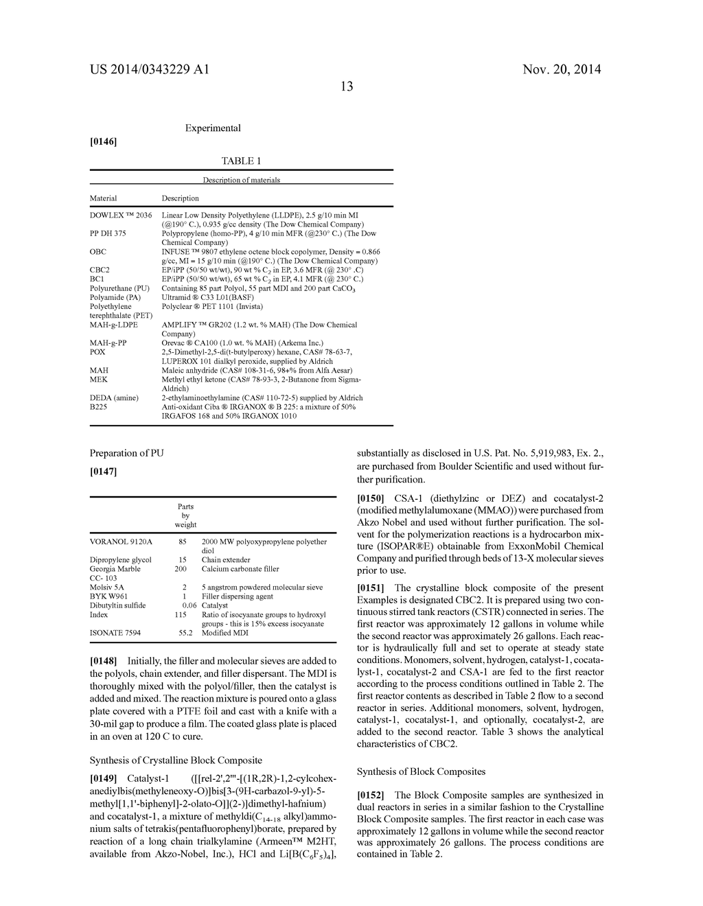 FUNCTIONALIZED BLOCK COMPOSITE AND CRYSTALLINE BLOCK COMPOSITE     COMPOSITIONS AS COMPATIBILIZERS - diagram, schematic, and image 26