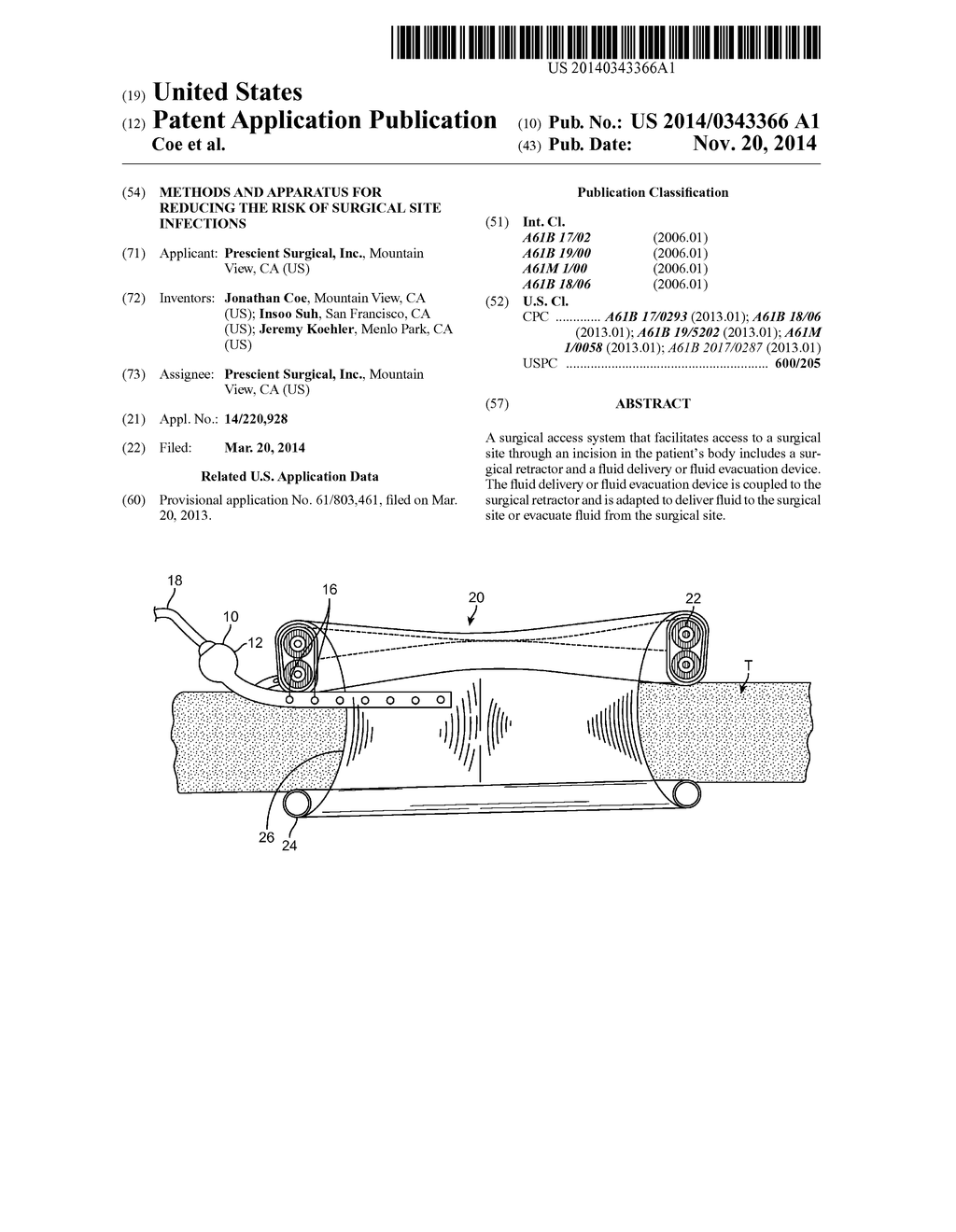 METHODS AND APPARATUS FOR REDUCING THE RISK OF SURGICAL SITE INFECTIONS - diagram, schematic, and image 01