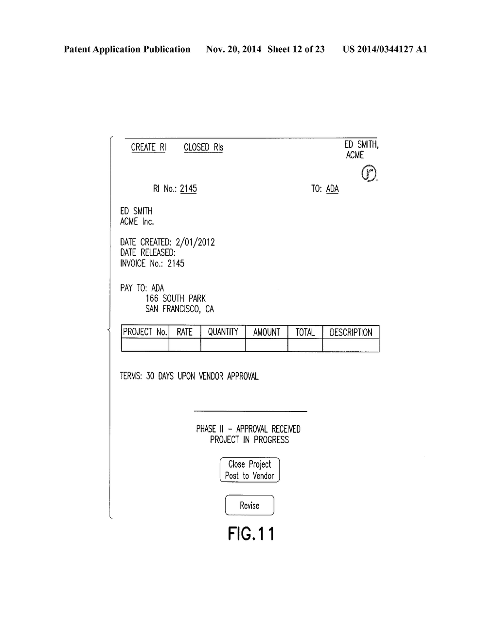 NETWORK-BASED ELECTRONIC INVOICING SYSTEM WITH REVERSE INVOICING - diagram, schematic, and image 13