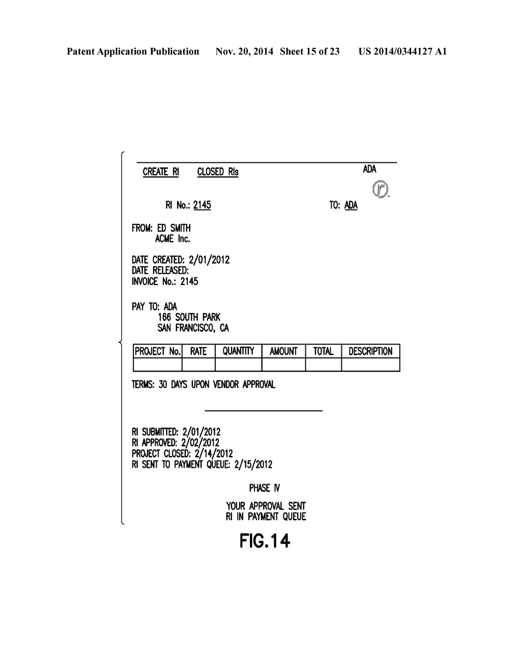 NETWORK-BASED ELECTRONIC INVOICING SYSTEM WITH REVERSE INVOICING - diagram, schematic, and image 16