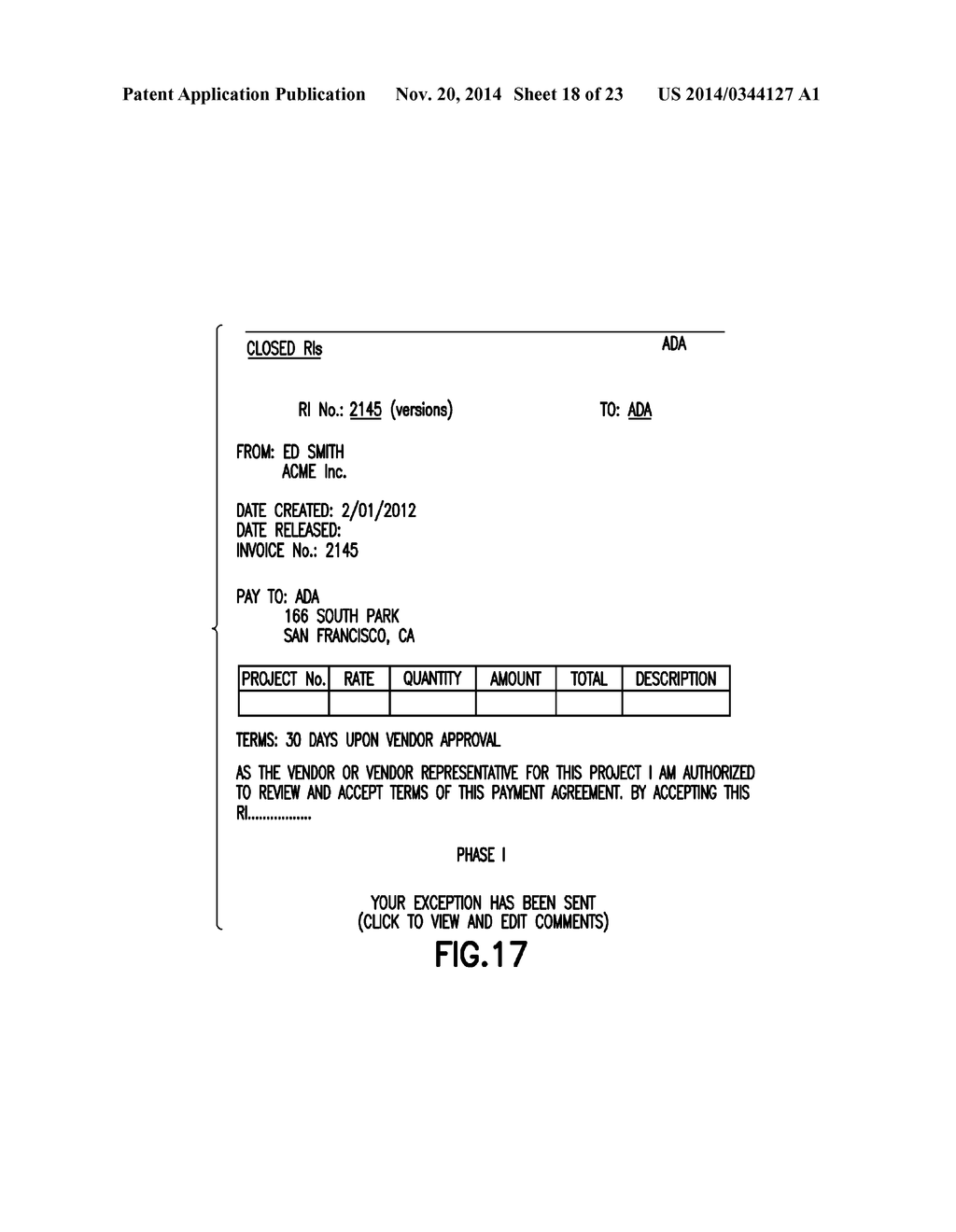 NETWORK-BASED ELECTRONIC INVOICING SYSTEM WITH REVERSE INVOICING - diagram, schematic, and image 19