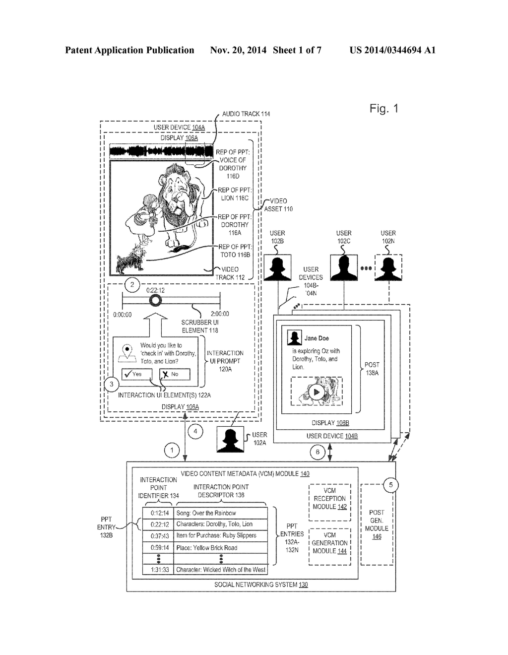 METHODS, SYSTEMS, AND USER INTERFACES FOR PROMPTING SOCIAL VIDEO CONTENT     INTERACTION - diagram, schematic, and image 02