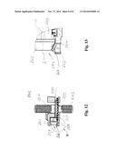 DEVICE FOR TRANSMITTING ELECTRICAL ENERGY FROM A WALL TO A SWIVELLABLE     ELEMENT FASTENED ON THE WALL diagram and image