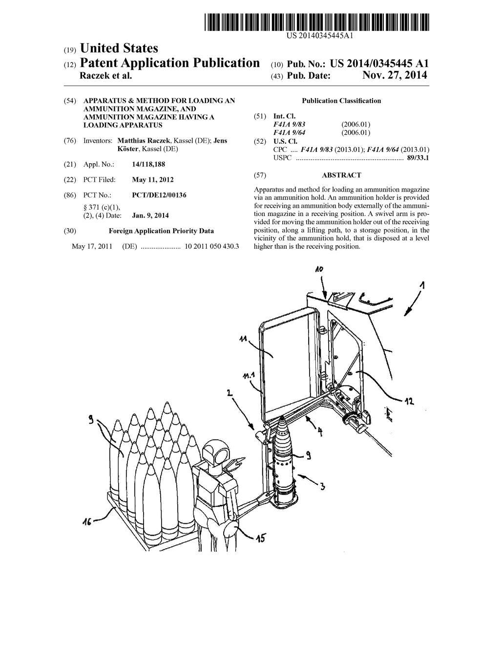 Apparatus & Method for Loading an Ammunition Magazine, and Ammunition     Magazine Having a Loading Apparatus - diagram, schematic, and image 01