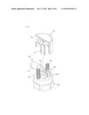 NOZZLE OPENING/SHUTTING DEVICE FOR AIRLESS TYPE COSMETIC VESSEL diagram and image