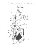 DOUBLE STRAP CARRYING SYSTEM AND BASE STAND FOR GOLF BAGS AND OTHER     SHOULDER-BORNE ARTICLES diagram and image