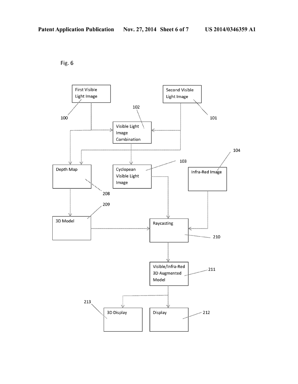 APPARATUS AND METHOD FOR MULTISPECTRAL IMAGING WITH THREE DIMENSIONAL     OVERLAYING - diagram, schematic, and image 07