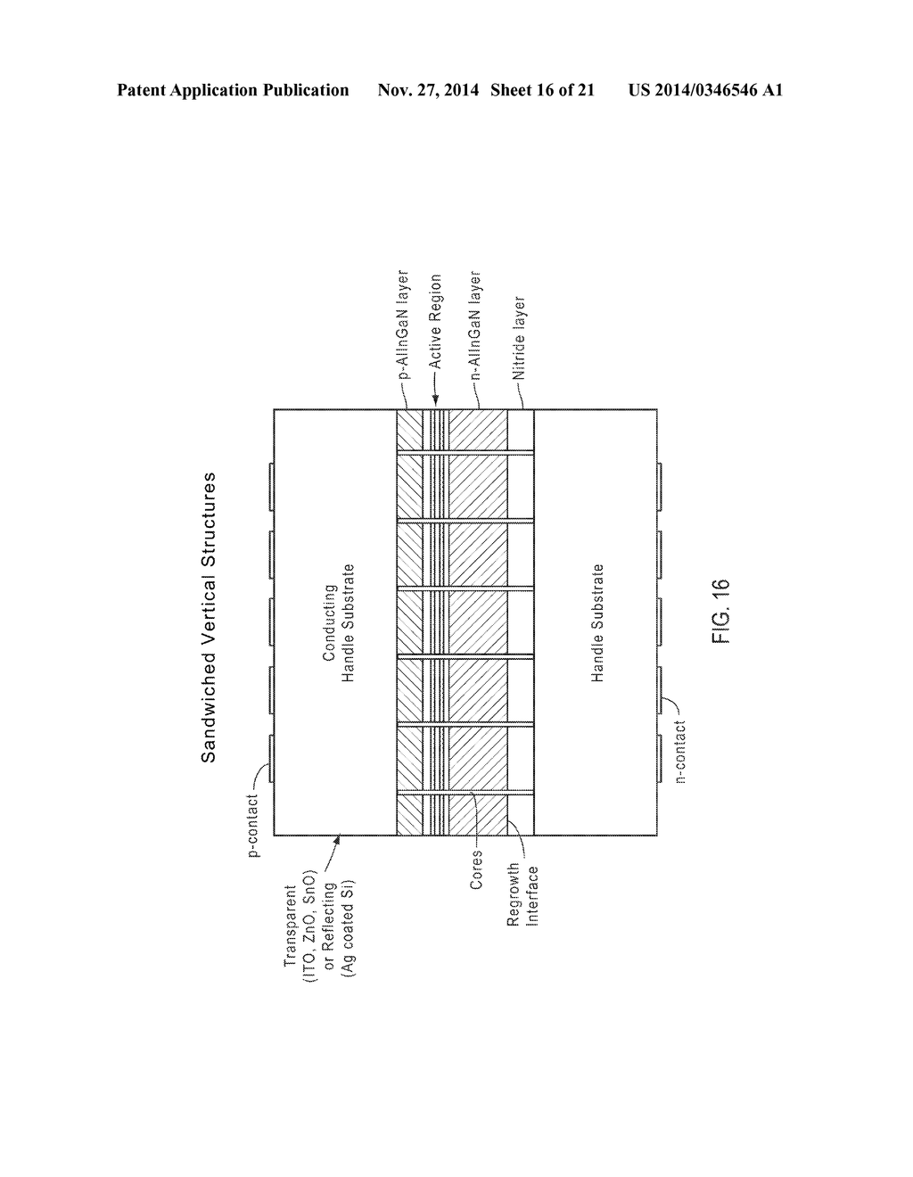 GALLIUM-NITRIDE-ON-HANDLE SUBSTRATE MATERIALS AND DEVICES AND METHOD OF     MANUFACTURE - diagram, schematic, and image 17