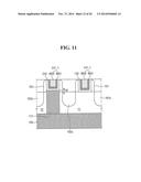 SEMICONDUCTOR DEVICES INCLUDING PROTRUDING INSULATION PORTIONS BETWEEN     ACTIVE FINS diagram and image