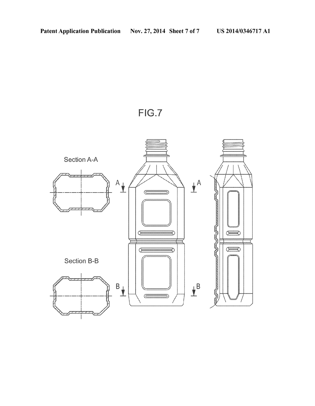 FLAT CONTAINER COMPRISING THERMOPLASTIC RESIN AND METHOD FOR MOLDING THE     SAME - diagram, schematic, and image 08