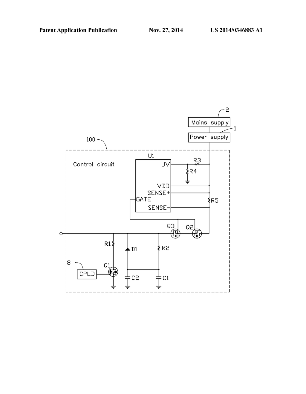 CONTROL CIRCUIT FOR POWER SUPPLY - diagram, schematic, and image 02