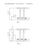 MULTI-ELECTRODE FIELD EMISSION DEVICE HAVING SINGLE POWER SOURCE AND     METHOD OF DRIVING SAME diagram and image