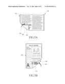 DEVICE AND METHOD FOR DISPLAYING AN ELECTRONIC DOCUMENT USING A     DOUBLE-SIDED DISPLAY diagram and image