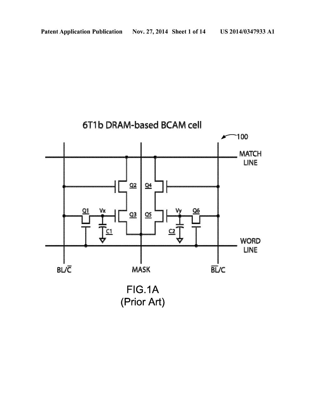 NOR-BASED BCAM/TCAM CELL AND ARRAY WITH NAND SCALABILITY - diagram, schematic, and image 02