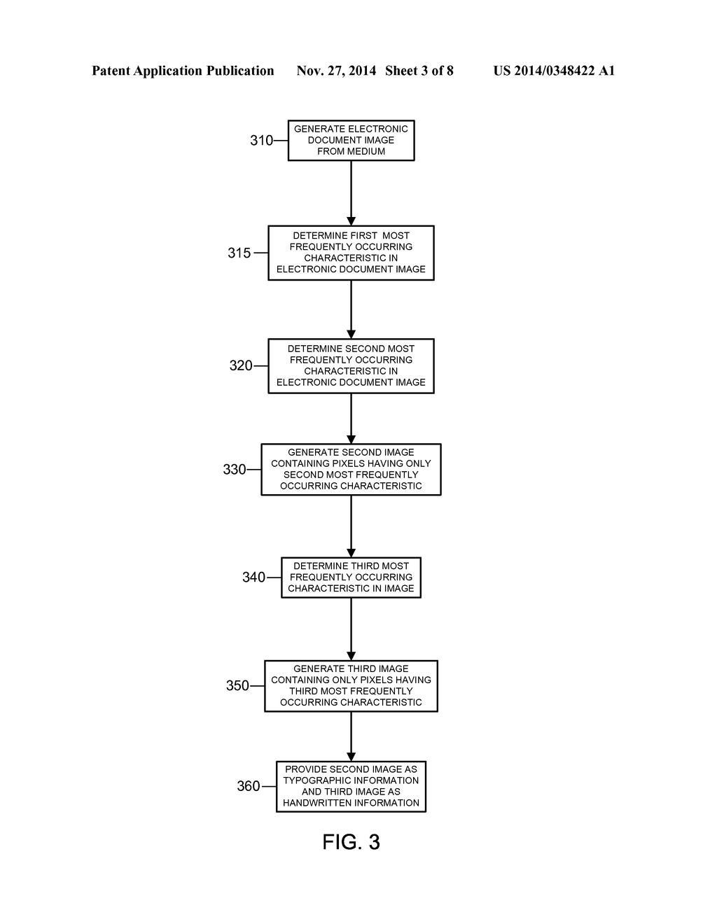 SEGREGATION OF HANDWRITTEN INFORMATION FROM TYPOGRAPHIC INFORMATION ON A     DOCUMENT - diagram, schematic, and image 04