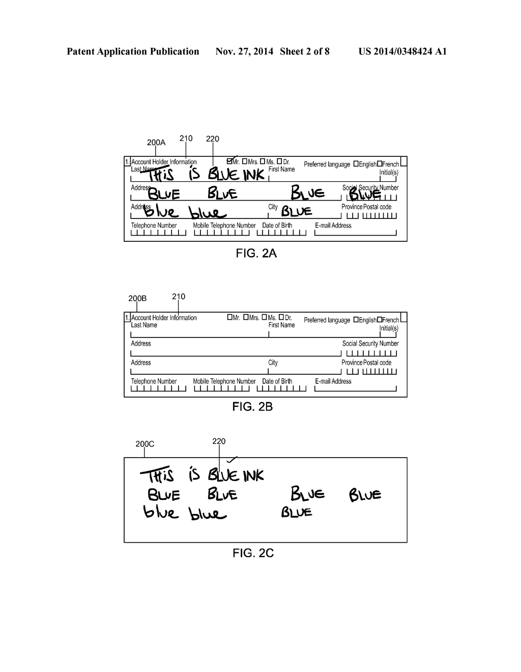 SEGREGATION OF HANDWRITTEN INFORMATION FROM TYPOGRAPHIC INFORMATION ON A     DOCUMENT - diagram, schematic, and image 03