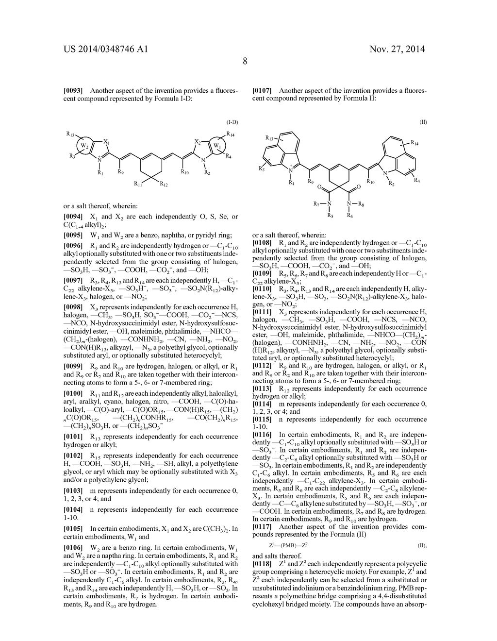 4,4-DISUBSTITUTED CYCLOHEXYL BRIDGED HEPTAMETHINE CYANINE DYES AND USES     THEREOF - diagram, schematic, and image 11