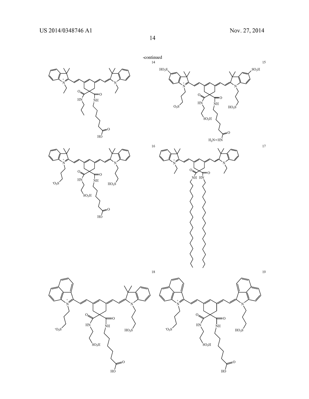 4,4-DISUBSTITUTED CYCLOHEXYL BRIDGED HEPTAMETHINE CYANINE DYES AND USES     THEREOF - diagram, schematic, and image 17