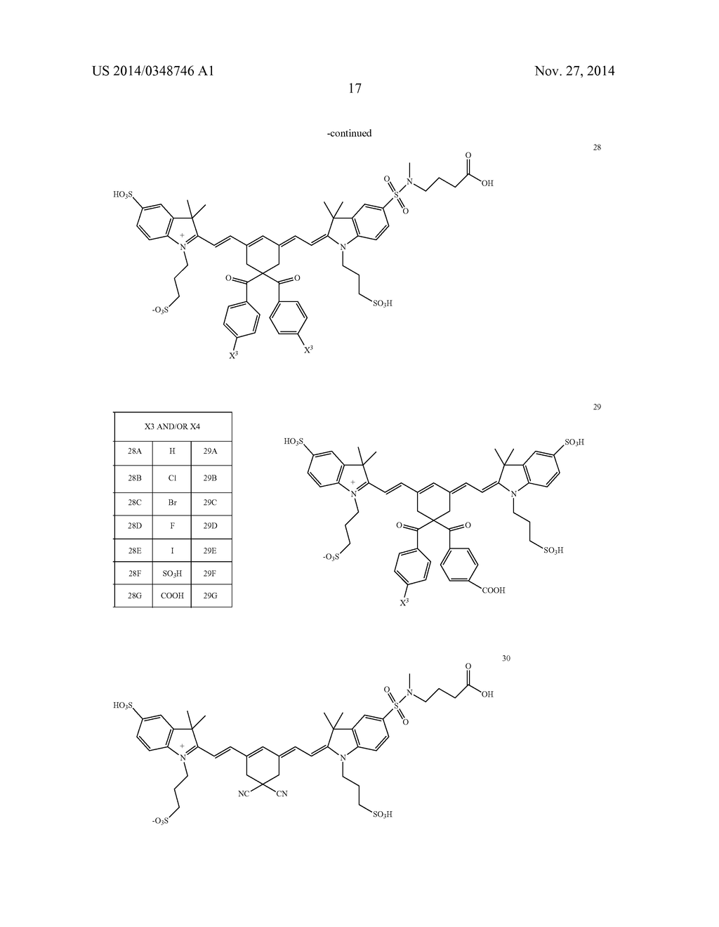 4,4-DISUBSTITUTED CYCLOHEXYL BRIDGED HEPTAMETHINE CYANINE DYES AND USES     THEREOF - diagram, schematic, and image 20