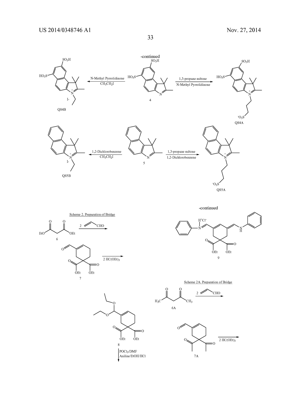 4,4-DISUBSTITUTED CYCLOHEXYL BRIDGED HEPTAMETHINE CYANINE DYES AND USES     THEREOF - diagram, schematic, and image 36