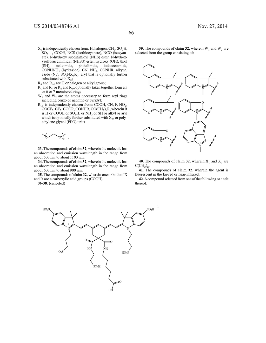 4,4-DISUBSTITUTED CYCLOHEXYL BRIDGED HEPTAMETHINE CYANINE DYES AND USES     THEREOF - diagram, schematic, and image 69