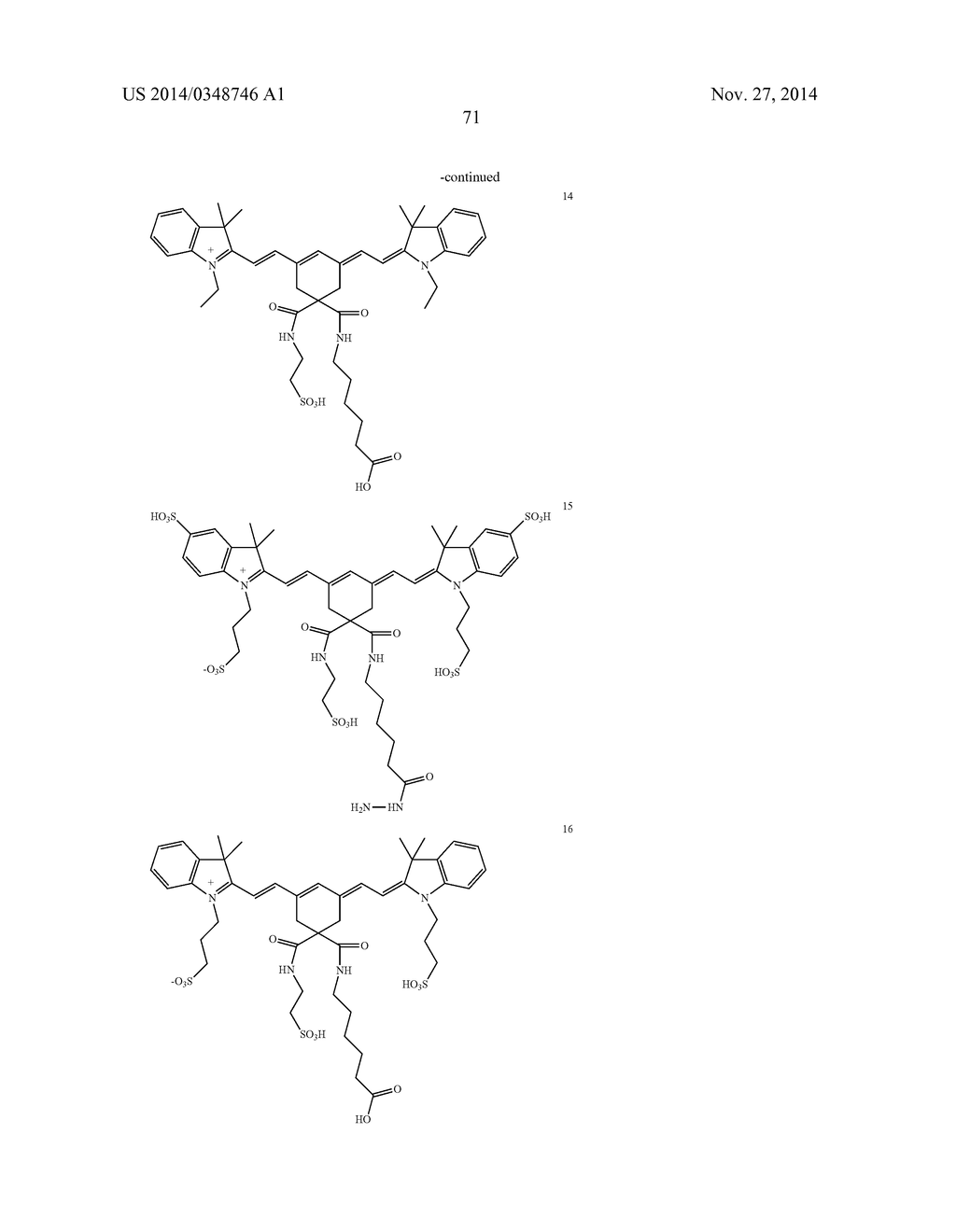 4,4-DISUBSTITUTED CYCLOHEXYL BRIDGED HEPTAMETHINE CYANINE DYES AND USES     THEREOF - diagram, schematic, and image 74