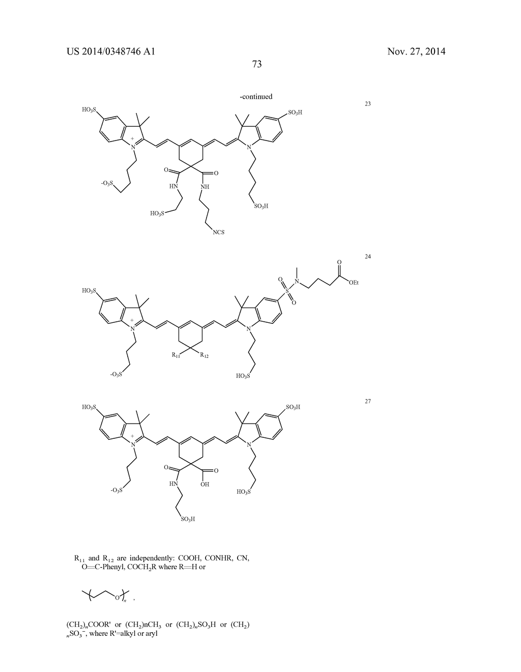 4,4-DISUBSTITUTED CYCLOHEXYL BRIDGED HEPTAMETHINE CYANINE DYES AND USES     THEREOF - diagram, schematic, and image 76