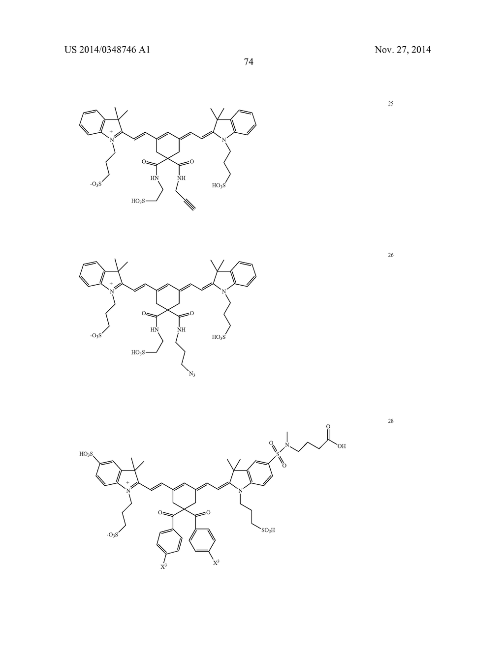 4,4-DISUBSTITUTED CYCLOHEXYL BRIDGED HEPTAMETHINE CYANINE DYES AND USES     THEREOF - diagram, schematic, and image 77