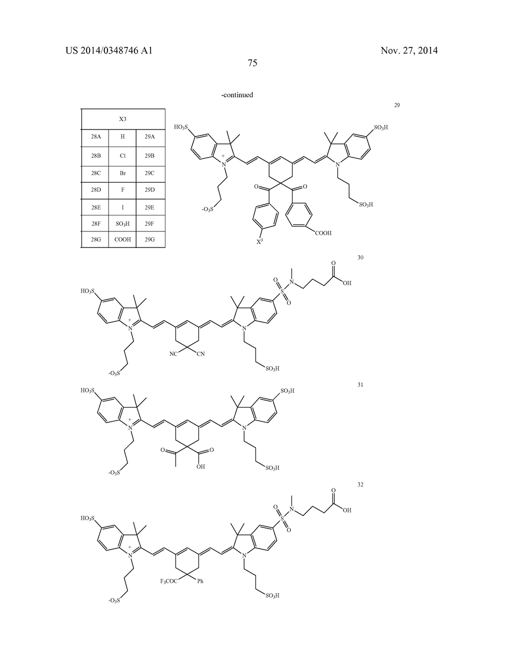 4,4-DISUBSTITUTED CYCLOHEXYL BRIDGED HEPTAMETHINE CYANINE DYES AND USES     THEREOF - diagram, schematic, and image 78