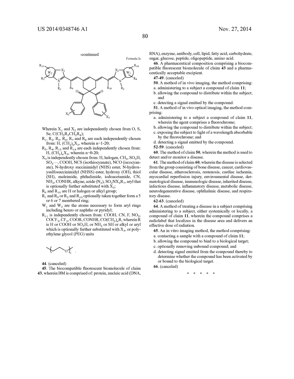 4,4-DISUBSTITUTED CYCLOHEXYL BRIDGED HEPTAMETHINE CYANINE DYES AND USES     THEREOF - diagram, schematic, and image 83