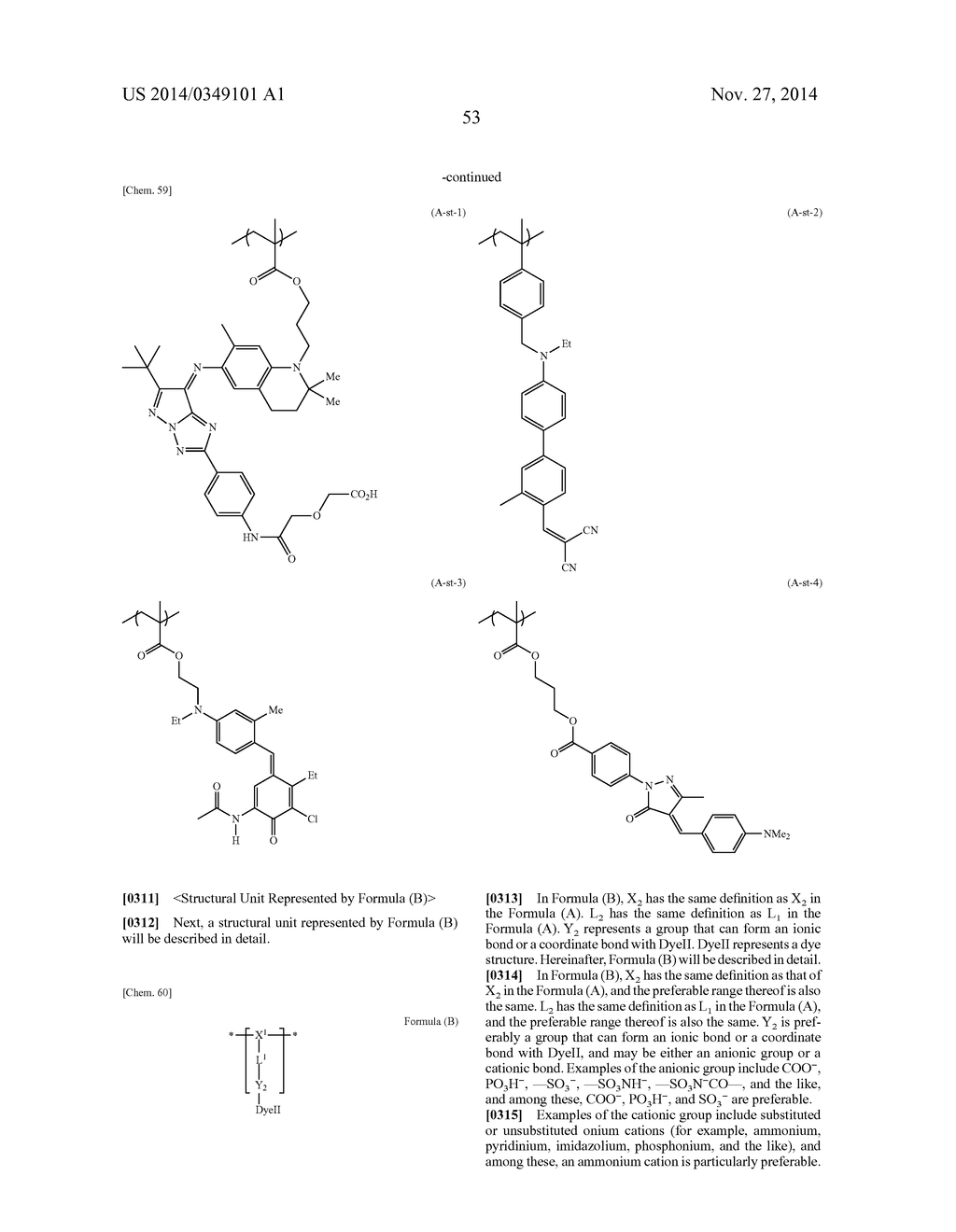 COLORED RADIATION-SENSITIVE COMPOSITION, COLORED CURED FILM, COLOR FILTER,     PATTERN FORMING METHOD, COLOR FILTER PRODUCTION METHOD, SOLID-STATE IMAGE     SENSOR, AND IMAGE DISPLAY DEVICE - diagram, schematic, and image 54