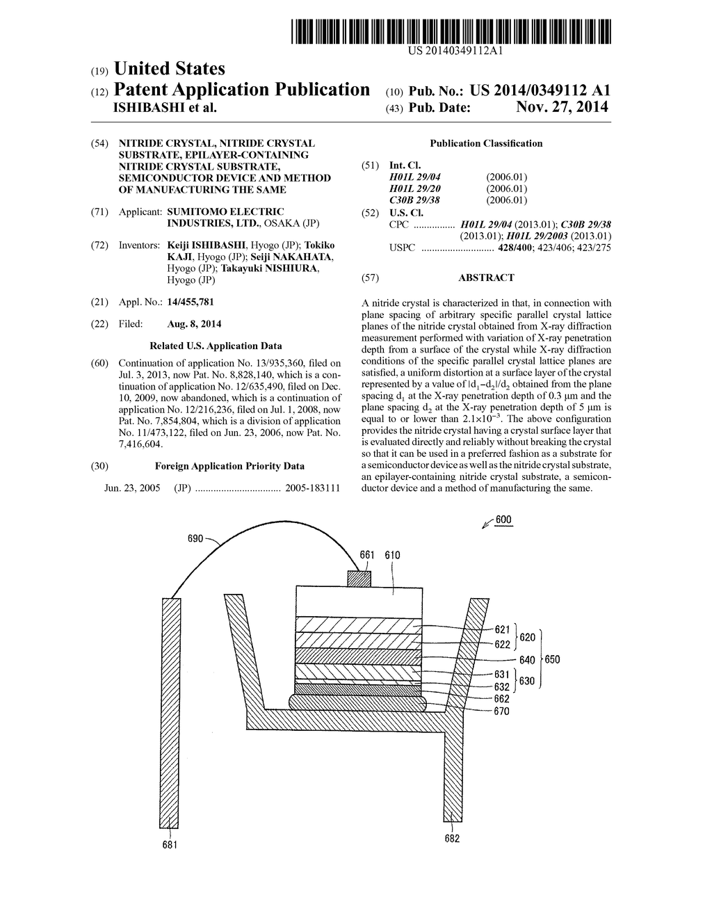 NITRIDE CRYSTAL, NITRIDE CRYSTAL SUBSTRATE, EPILAYER-CONTAINING NITRIDE     CRYSTAL SUBSTRATE, SEMICONDUCTOR DEVICE AND METHOD OF MANUFACTURING THE     SAME - diagram, schematic, and image 01