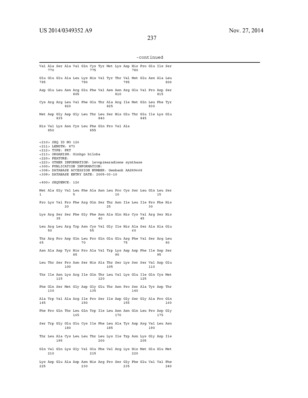 Sclareol and labdenediol diphosphate synthase polypeptides, encoding     nucleic acid molecules and uses thereof - diagram, schematic, and image 265