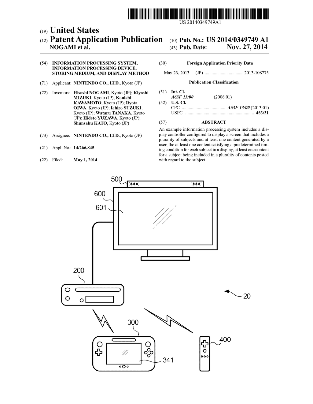 INFORMATION PROCESSING SYSTEM, INFORMATION PROCESSING DEVICE, STORING     MEDIUM, AND DISPLAY METHOD - diagram, schematic, and image 01