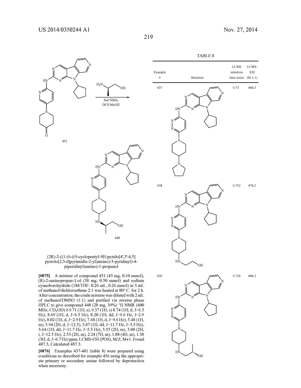 FUSED PYRIDINE, PYRIMIDINE AND TRIAZINE COMPOUNDS AS CELL CYCLE INHIBITORS - diagram, schematic, and image 220