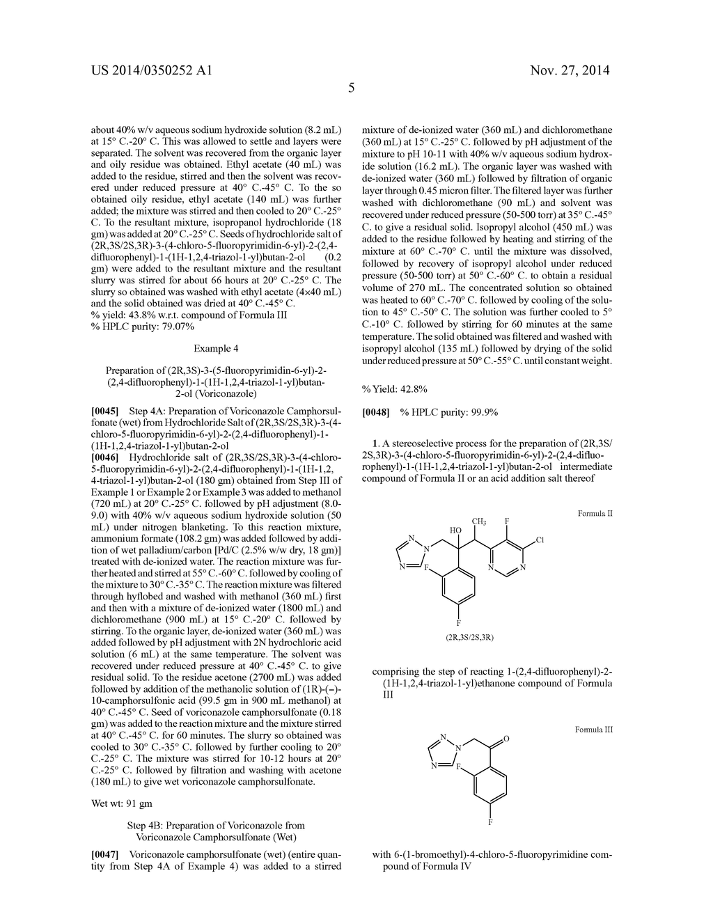 PROCESS FOR THE PREPARATION OF VORICONAZOLE AND INTERMEDIATES THEREOF - diagram, schematic, and image 06