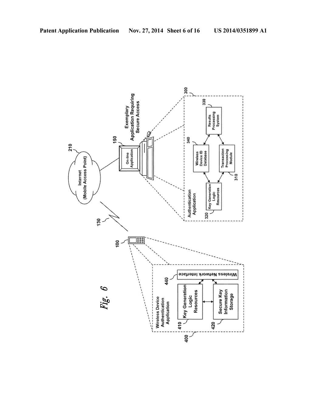 SYSTEMS AND METHODS FOR AUTHENTICATING A USER OF A COMPUTER APPLICATION,     NETWORK, OR DEVICE USING A WIRELESS DEVICE - diagram, schematic, and image 07