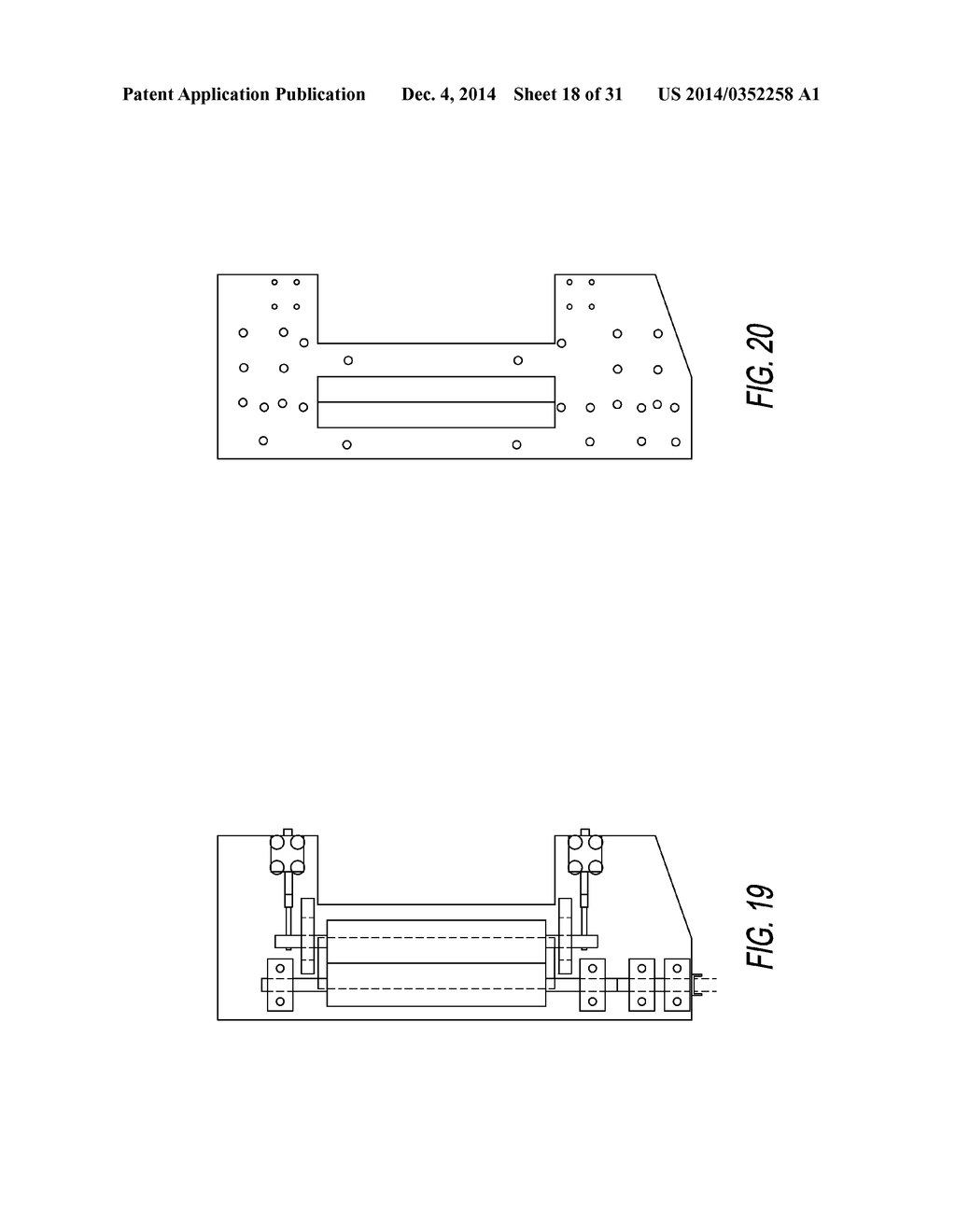 FESTOONING DEVICE AND METHOD FOR PACKAGING A CONTINUOUS LENGTH OF MATERIAL     INTO A CONTAINER - diagram, schematic, and image 19