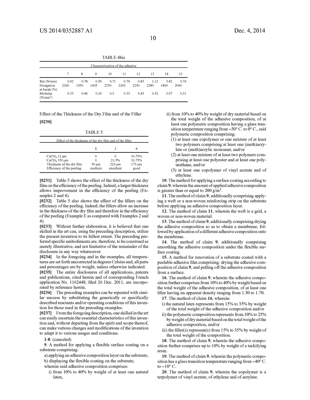 PEELABLE ADHESIVE COMPOSITION - diagram, schematic, and image 15