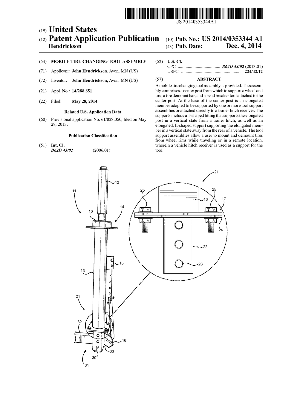 Mobile Tire Changing Tool Assembly - diagram, schematic, and image 01