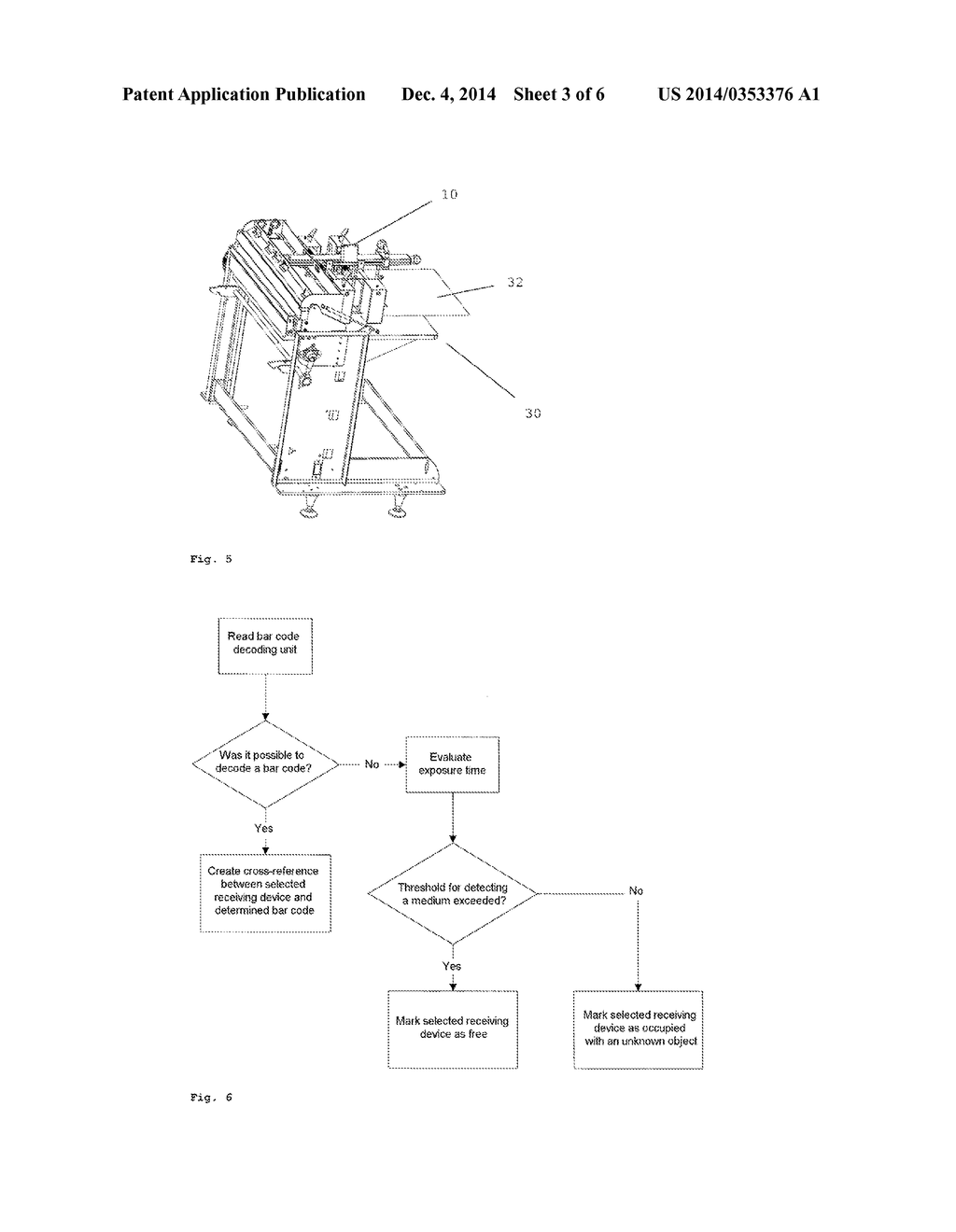 METHOD AND DEVICE FOR DETECTING AND DETERMINING THE PRESENCE OF OBJECTS IN     STORAGE LOCATIONS BY MEANS OF A BAR CODE READING DEVICE - diagram, schematic, and image 04