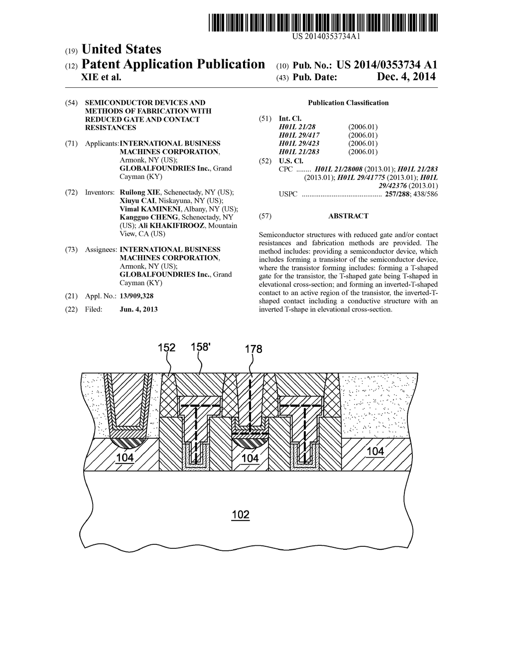 SEMICONDUCTOR DEVICES AND METHODS OF FABRICATION WITH REDUCED GATE AND     CONTACT RESISTANCES - diagram, schematic, and image 01