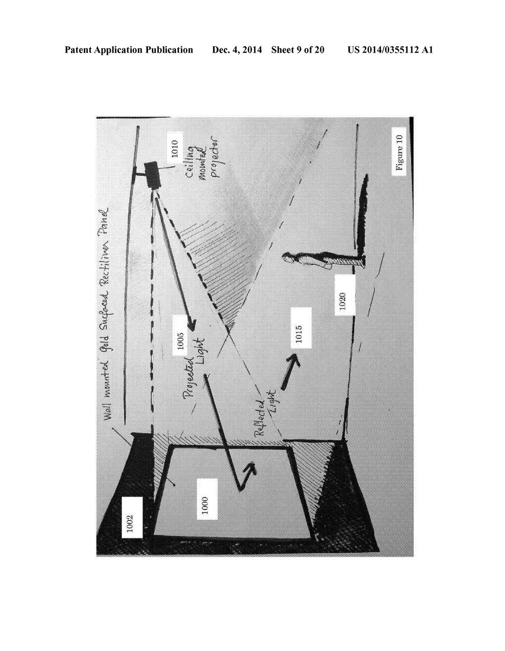 PROJECTION SCREEN WITH GOLD COATED PROJECTION RECEIVING SURFACE - diagram, schematic, and image 10