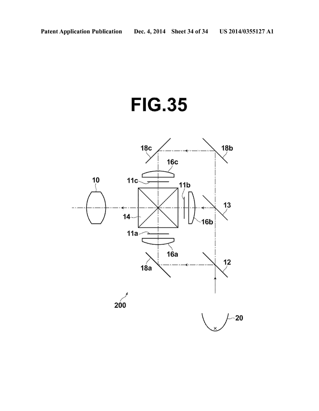 PROJECTION LENS AND PROJECTION DISPLAY APPARATUS - diagram, schematic, and image 35