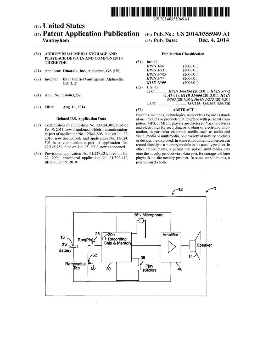 AUDIO/VISUAL MEDIA STORAGE AND PLAYBACK DEVICES AND COMPONENTS THEREFOR - diagram, schematic, and image 01