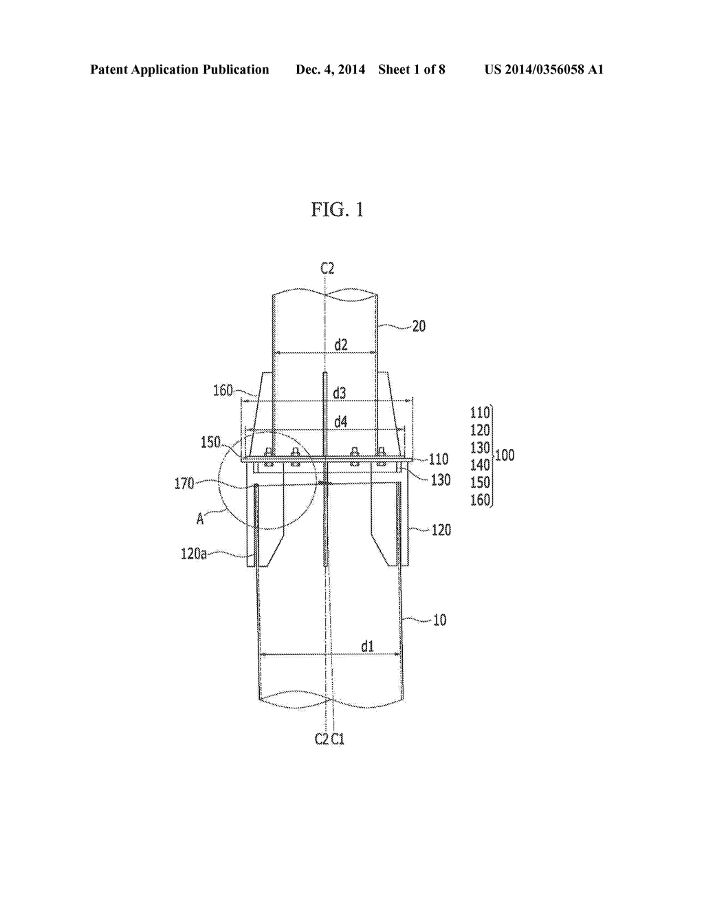 STEEL PIPE SOCKET AND METHOD OF CONNECTING STEEL PIPE PILE AND STEEL PIPE     COLUMN USING THE SAME - diagram, schematic, and image 02