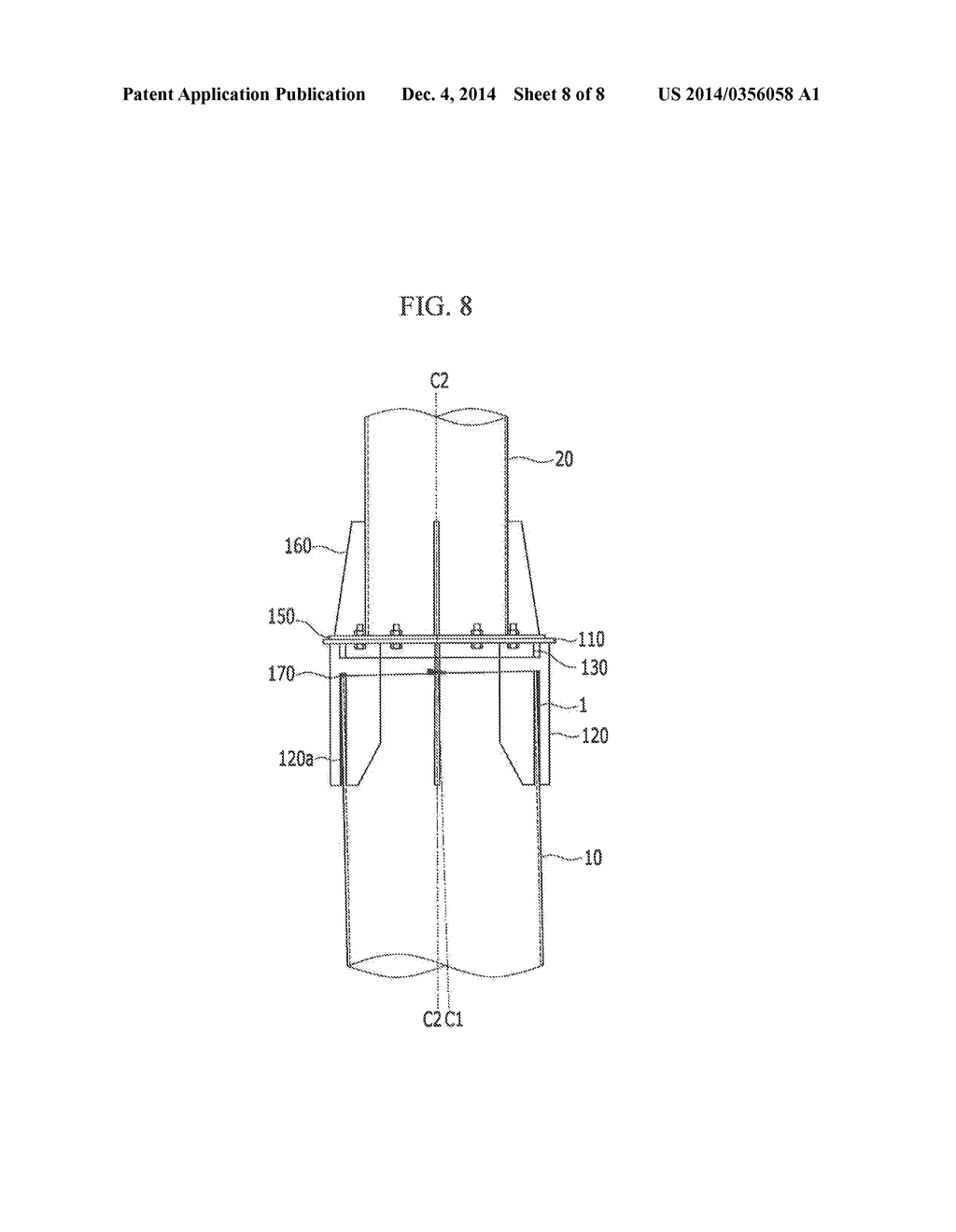 STEEL PIPE SOCKET AND METHOD OF CONNECTING STEEL PIPE PILE AND STEEL PIPE     COLUMN USING THE SAME - diagram, schematic, and image 09