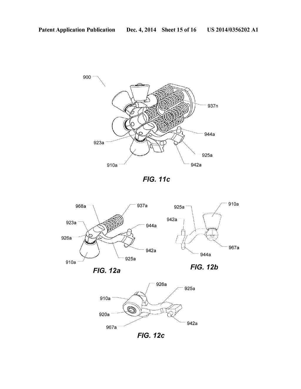 PUMP ROLLER HEAD WITH PIVOTING ROLLERS AND SPRING ARMS - diagram, schematic, and image 16