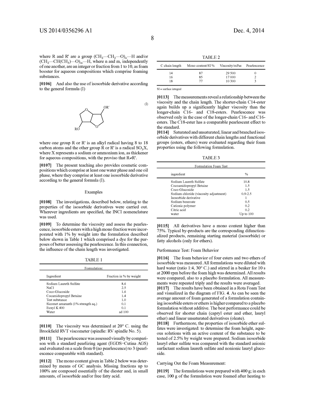 Use Of Isosorbide Derivatives For Producing Cosmetic Preparations - diagram, schematic, and image 13