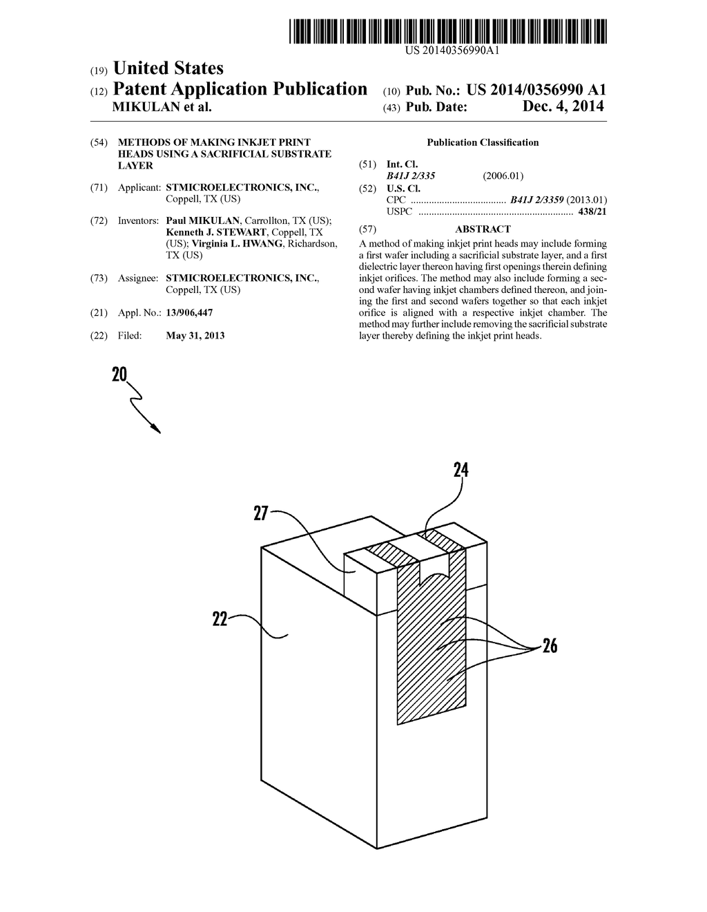 METHODS OF MAKING INKJET PRINT HEADS USING A SACRIFICIAL SUBSTRATE LAYER - diagram, schematic, and image 01